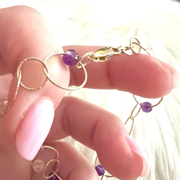 14k gold CAODURO Italian Luxury bracelet rings/circles - Picture 5 of 13